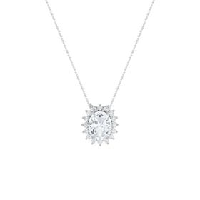Imagem do produto Colar Oval Cristal Cravejado de Zircônias Prata 925