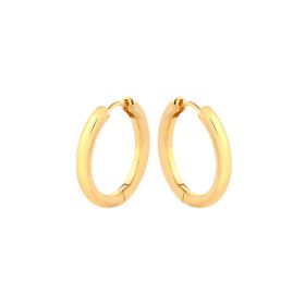 Imagem do produto Brinco G Argola de Click Lisa Folheado a Ouro 18K