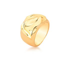 Imagem do produto Anel Facetado Liso Folheado a Ouro 18K