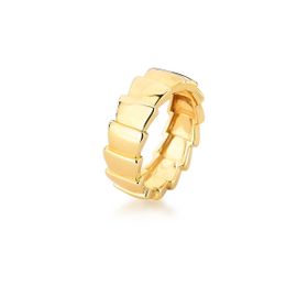 Imagem do produto Anel Liso Trabalhado Snake Folheado a Ouro 18K