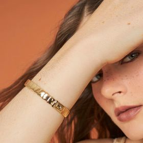 Imagem do produto Pulseira Escamas Lisas Folheado a Ouro 18K