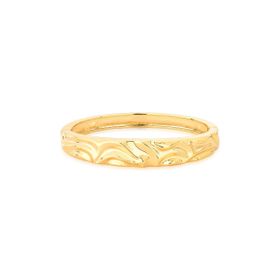 Imagem do produto Pulseira Orgânica Grande Rígida Lisa Folheado a Ouro 18K