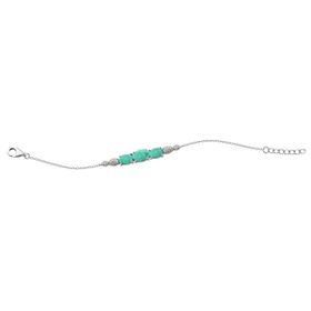 Imagem do produto Pulseira Ocean 3 Cristais Paraíba com Gotas de Zircônia nas Extremidades em Prata 925