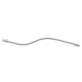 Imagem do produto Pulseira Caixa Inglesa Ponto de Luz Zircônia com Fecho 2 Garras em Prata 925