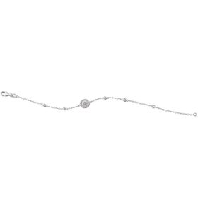 Imagem do produto Pulseira Circulo de Navetes de Zircônia e Pontos de Luz em Prata 925