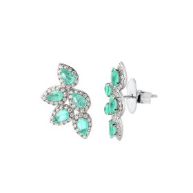 Imagem do produto Brinco Ocean Cristal Gotas Paraíba Cravejadas de Zircônia em Prata 925