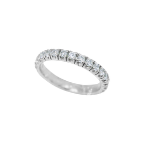 Imagem do produto Anel Brillantring Aro Fino Cravejado de Zircônias Prata 925 