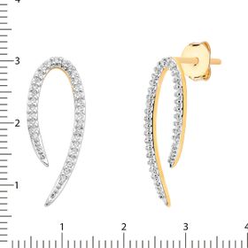 Imagem do produto Brinco Meia lua stelle com zircônias folheado a ouro 18K
