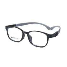 Imagem do produto Óculos Grau Quadrado Infantil com Haste Flexível Black em Acetato
