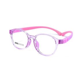 Imagem do produto Óculos Grau Redondo Infantil com Haste Flexível Roxo em Acetato
