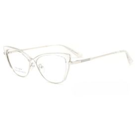 Imagem do produto Óculos Grau Cat-Eye Fino Clear Silver em Acetato