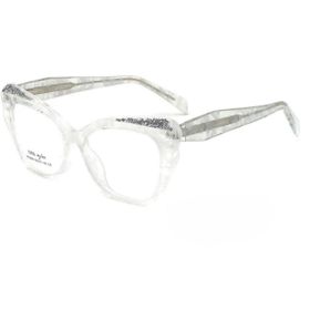 Imagem do produto Óculos Grau Cat-Eye Marbled Com zircônias em Acetato