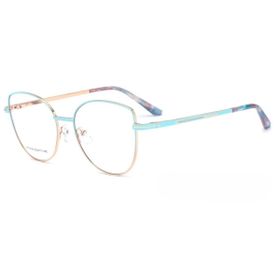 Imagem do produto Óculos Grau Cat-Eye Blue & Gold em Metal