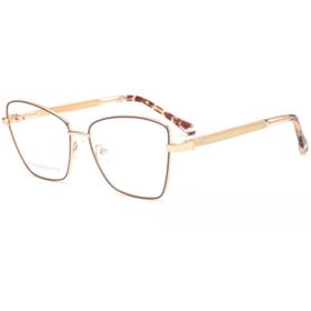 Imagem do produto Óculos Grau Cat-Eye Coffee & Gold em Metal