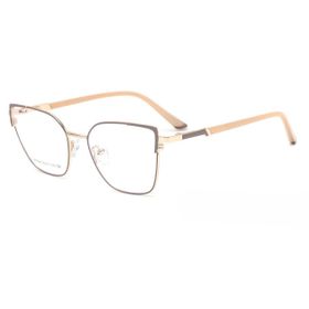 Imagem do produto Óculos Grau Cat-Eye Coffee & Gold em Metal