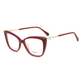 Imagem do produto Óculos Grau Cat-Eye Dark Red Haste em Metal