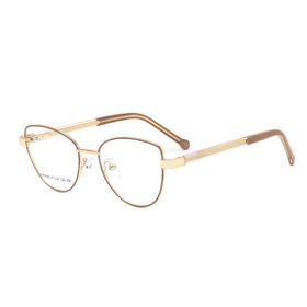 Imagem do produto Óculos Grau Cat-Eye Marrom em Metal