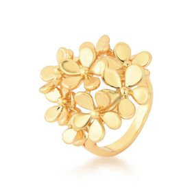 Imagem do produto Anel Flores Lisas Folheado a Ouro 18K