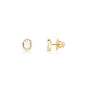 Imagem do produto Brinco Oval Madreperola Folheado a Ouro 18K