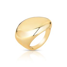 Imagem do produto Anel Abaluado Liso Orgânico Folheado a Ouro 18K
