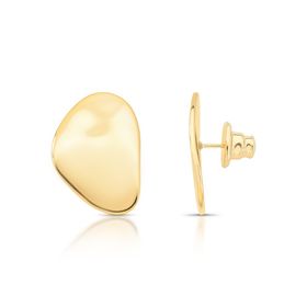 Imagem do produto Brinco Grande Pétala Orgânic Lisa Folheado a Ouro 18K
