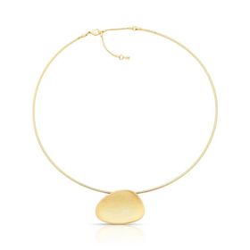 Imagem do produto Colar Chocker Oragânic Fosco Folheado a Ouro 18K