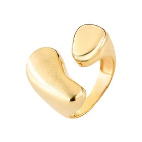 Imagem do produto Anel aberto orgânico polido folheado a ouro 18K