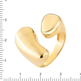 Imagem do produto Anel aberto orgânico polido folheado a ouro 18K