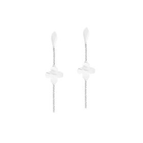 Imagem do produto Brinco Pendente com Cleef Madrepérola Fio em Prata 925
