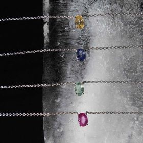 Imagem do produto Colar Cristal Oval 4 Garras 7X5mm Roxo Claro em Prata 925