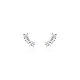 Imagem do produto Brinco Earcuff de Moissanites 2mm Pontos de Luz Pequenos em Prata 925