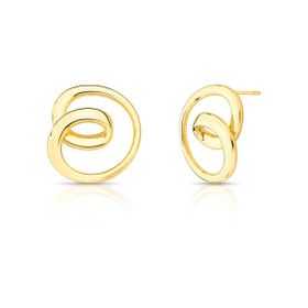 Imagem do produto Brinco Ondulado Liso Folheado a Ouro 18K