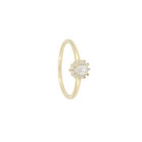 Imagem do produto Anel Oval com Zircônias na Volta Folheado a Ouro 18K