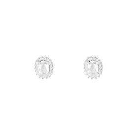 Imagem do produto Brinco Cristal Oval com Cravação em Prata 925