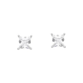 Imagem do produto Brinco Quadrado Cristal Zircônia em Prata 925