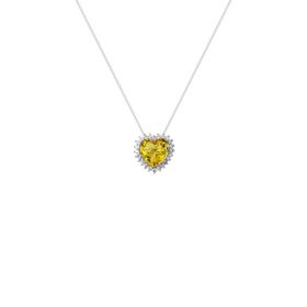 Imagem do produto Colar Cristal Citrino com Cravação de Zircônia na volta em Prata 925
