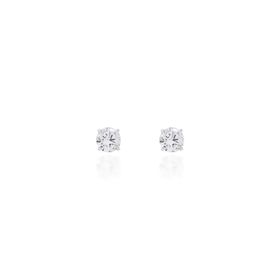 Imagem do produto Brinco Redondo Zircônia 4mm Prata 925