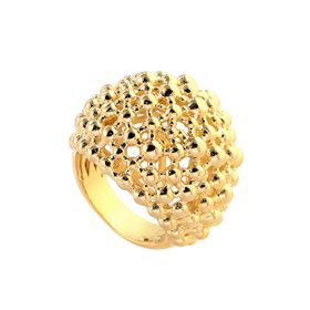 Imagem do produto Anel Alto Abaulado Pipoquinha Folheado a Ouro 18K
