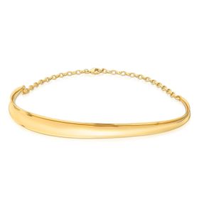 Imagem do produto Colar Choker Aro Rígido Liso Curvado Folheado a Ouro 18K