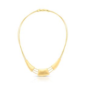 Imagem do produto Colar Choker com Placas Lisas Orgânico Folheado a Ouro 18K