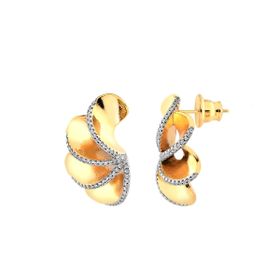Imagem do produto Brinco Espiral com Cravação de Zircônia Folheado a Ouro 18K