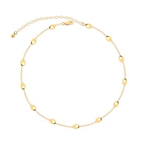 Imagem do produto Colar Chocker de Bolinhas Lisas Ovais Achatadas Folheado a Ouro 18K
