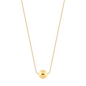 Imagem do produto Colar Longo Esfera Lisa Pendente Folheado a Ouro 18K