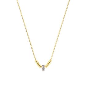 Imagem do produto Colar Gargantilha Groumet Canutilhos Cravejado de Zircônias Folheado a Ouro 18K