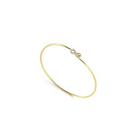 Imagem do produto Pulseira Bracelete Oval Símbolo Infinito Cravejado de Zircônia Folheado a Ouro 18K