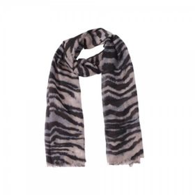 Imagem do produto Xale Echarpe Zebra Cinza em Poliester 180X90CM