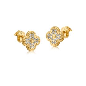 Imagem do produto Brinco Trevo com Cravação de Zircônia Folheado a Ouro 18K