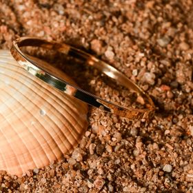 Imagem do produto Pulseira Bracelete Rígido Dobradiça Folheado a Ouro 18K