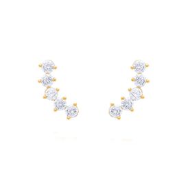 Imagem do produto Brinco Earcuff Pontos de Luz em Prata 925 Folheado a Ouro 18K