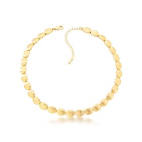 Imagem do produto Colar Detalhes Ovais Fosco Folheado a Ouro 18k